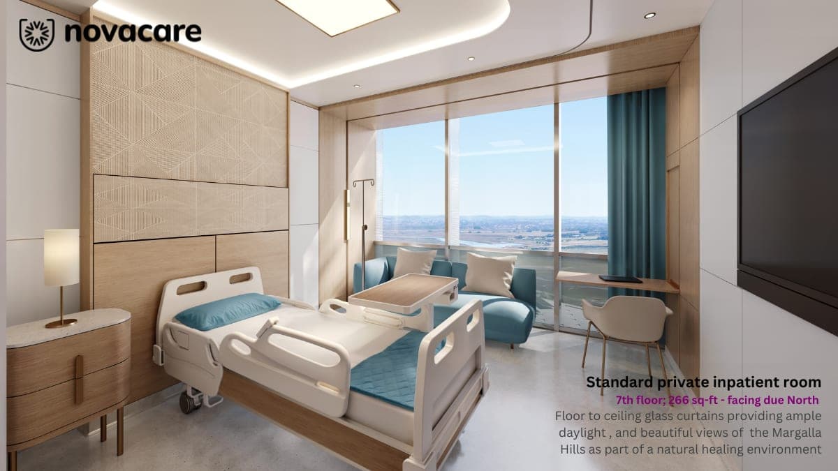 Architect’s render: Std. private inpatient room